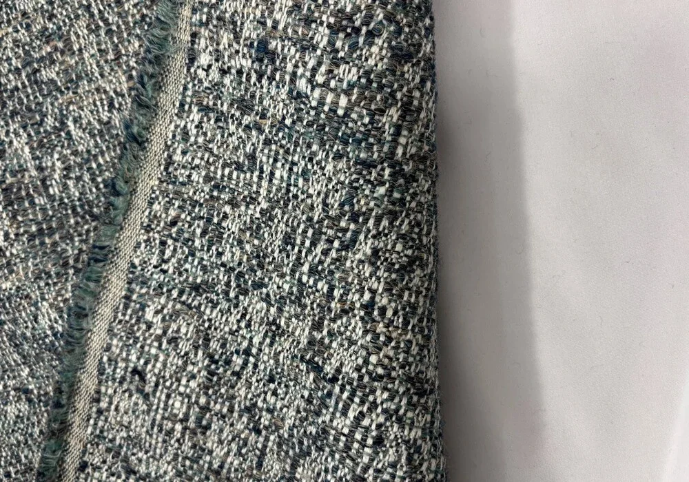 METAPHORES Deauville Maree Blue Wool & Linen Blend Fabric 55